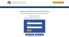 Desktop Screenshot of plunkettresearchonline.com