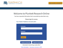 Tablet Screenshot of plunkettresearchonline.com